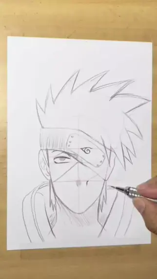 Tutorial Rapido passo a passo de como Desenhar o Kakashi Hatake