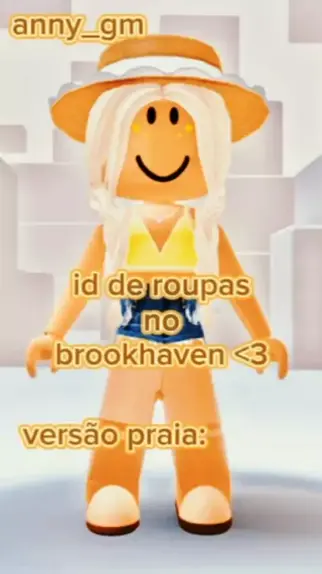 ID CODIGOS de ROUPA de PRAIA PARA USAR no BROOKHAVEN RP 