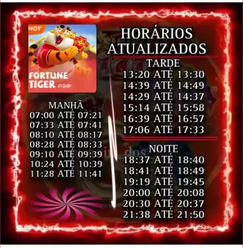 LISTA DE MELHORES HORARIOS DO FORTUNE TIGER! SSSJOGO 