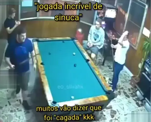 Envia esse vídeo para o seu amigo que joga sinuca com corda! kkkk #pia