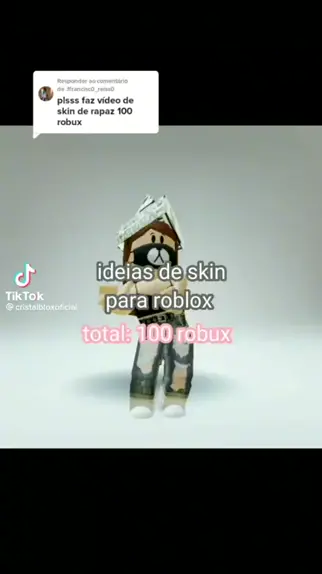 ideias de skin masculina no roblox por 100 robux