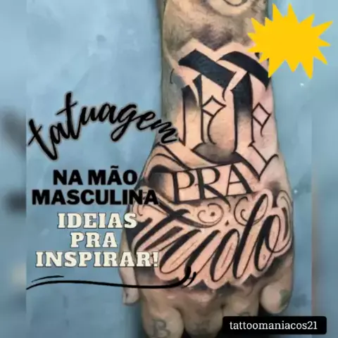 tattoo na mao masculino