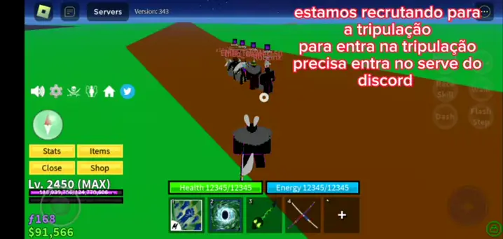 Salve salve eu e meu amigo Capivara Descontrolada criamos uma tripulação de  ifunners no blox fruit