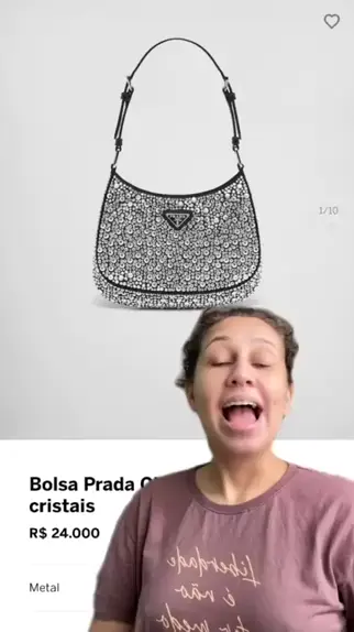 bolsa prada com cristais