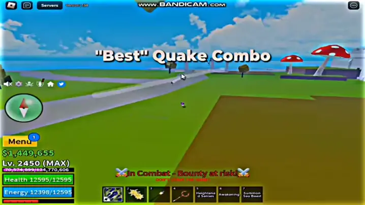 COMBO DE QUAKE MUITO FORTE PARA PVP BLOX FRUITS!!! 