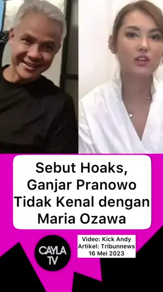 Ganjar Pranowo Tidak Kenal Maria Ozawa Ganjarpranowo Mariaozawa Politik