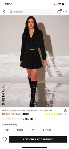 SHEIN Unity Botão Bolso Simples elegante Conjuntos de terno feminino, SHEIN  Brasil