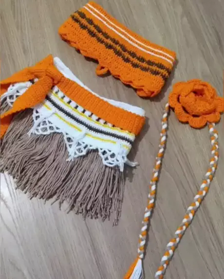 Roupa da moana hot sale baby de croche