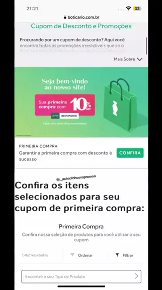 achadinhosnapromoo achadinhosnapromoo . udio original criado por achadinhosnapromoo. Amo um cupom boti cupom oboticario cupons dicas