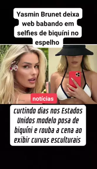 Yasmin Brunet posa com biquíni cavado e exibe curvas esculturais: ''Um  corpo é um corpo