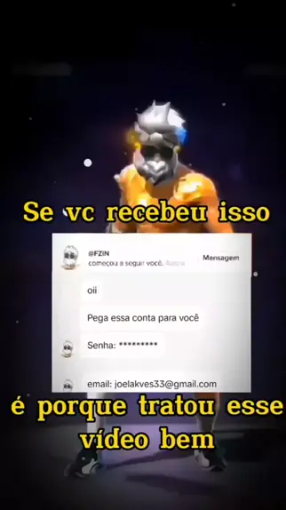 doando conta ff email e senha no google