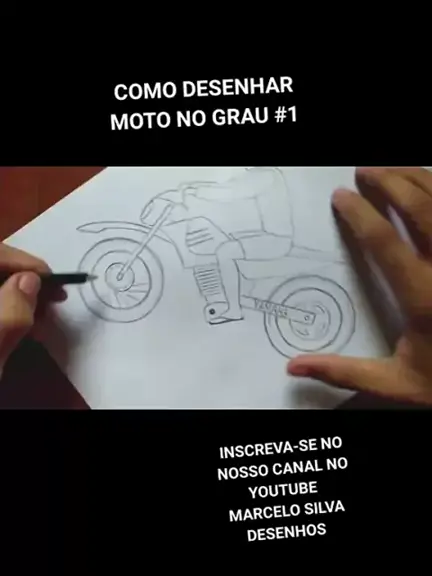 moto no grau desenho