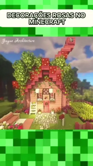 linda casa moderna cor de rosa no minecraft #minecraft #games