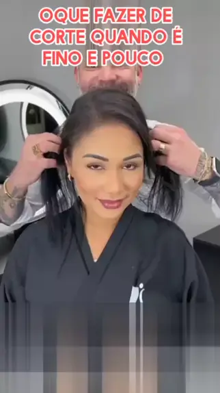 fazer um corte ligando cabelo muito fino