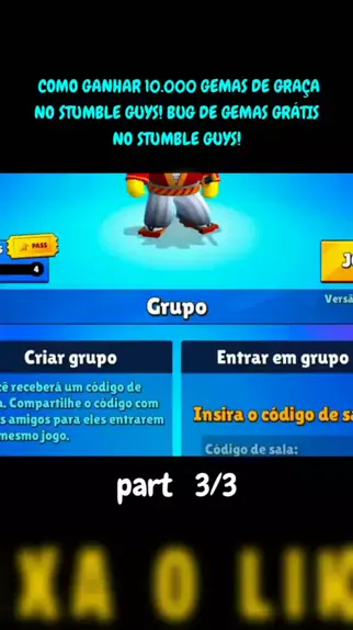 stumble Guys novo bug pra ganhar fichas e gemas grátis