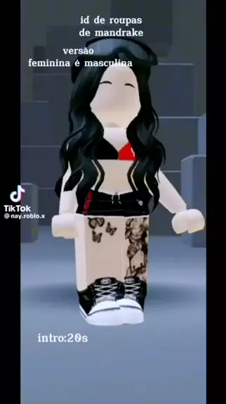 id de roupas roblox feminina