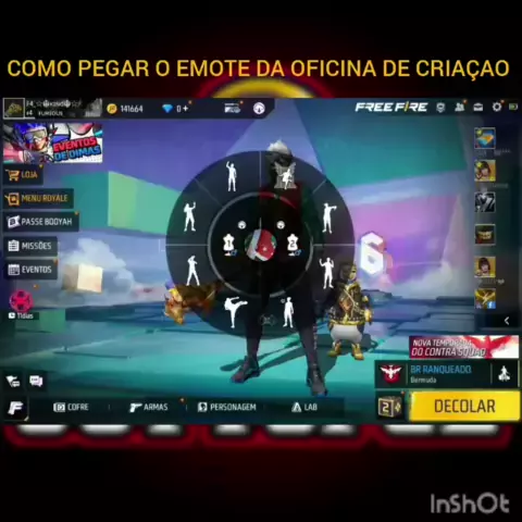 NOVO MAPA COM EMOTES INSANOS 😱🫶🏻 ig: kamis.ff #freefire