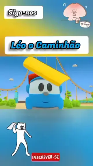 Léo o caminhão curioso. Uma roda gigante. Animação infantil. 