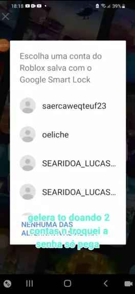 google como que é a senha do roblox