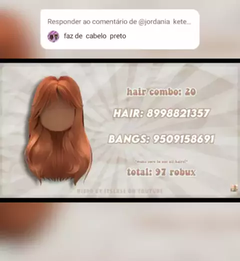 Red Hair Codes Roblox/Bloxburg 