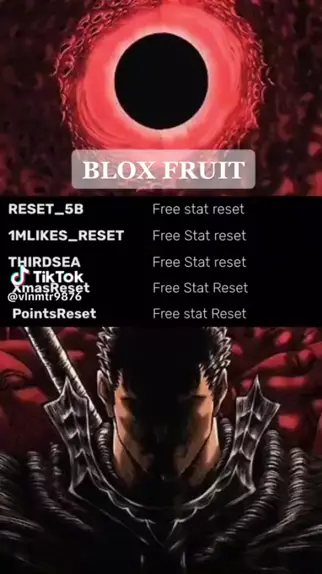 NOVO CÓDIGO + TODOS OS CÓDIGOS SECRETOS DE RESET STATUS DO BLOX FRUITS 