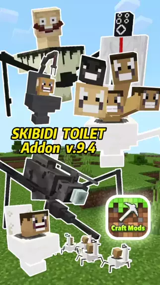 Skibidi toilet VS Cameraman Addon in Minecraft PE 