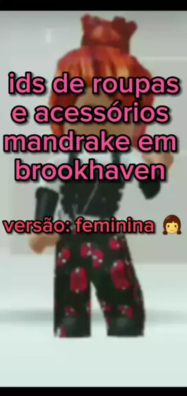 ids de roupas no brookhaven pijama mandrake