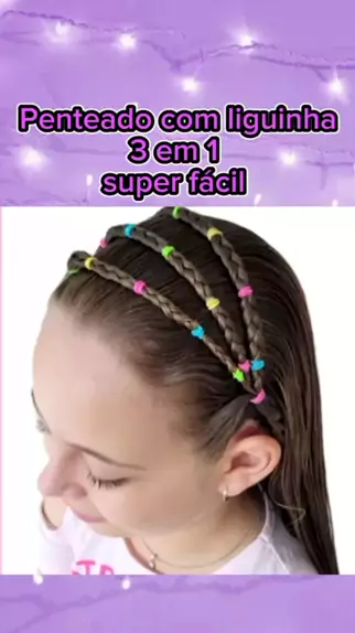 Pra quem não gosta de usar liguinha. Penteado com xuxinhas #penteado #