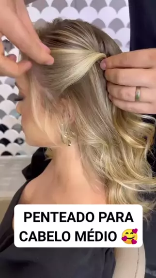 penteado para cabelo medio solto