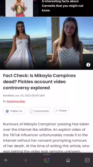 Is This The End For Mikayla Campinos After The Leaks? - q90agw3