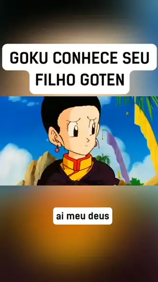 Goku conhecendo seu filho Goten #dragonball #goku #goten #anime