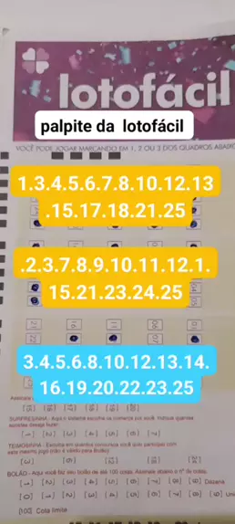 Nosso PALPITE para a LOTOFÁCIL - App Lotofácil Mais fácil