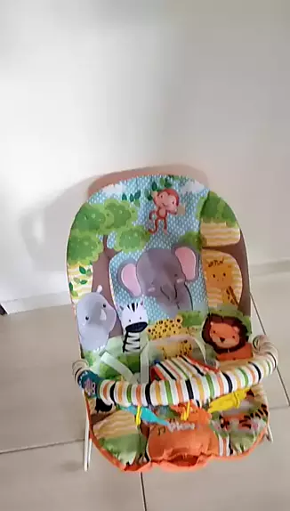 Cadeira Bebê Musical Vibratória Rocker Mastela Girafa Pink - Tos