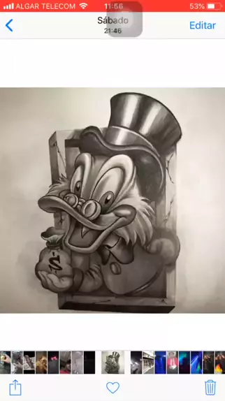 Scrooge McDuck  Desenhos de tatuagem de anjo, Tio patinhas