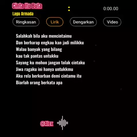 Lirik Lagu Cinta Itu Buta Discover