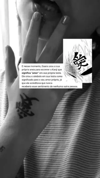 tatuagem símbolos na testa do #gaara#significa amor