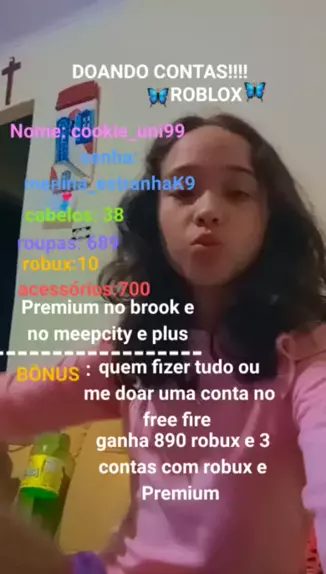 doando conta do roblox 2023