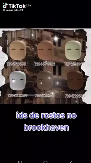 id de rostos no bloxburg