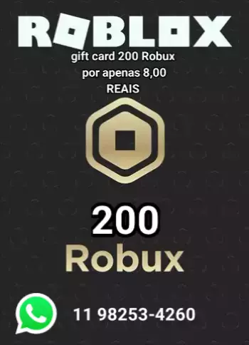 gift card roblox 25 reais quantos robux