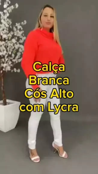 Calça Jeans Feminina com Elastano Cintura Alta Empina Bumbum em