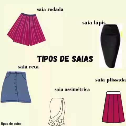 Tipos de hot sale saia curta