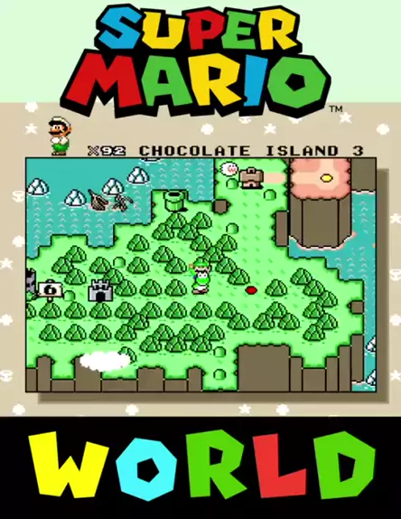 saída secreta de ilha de chocolate 3 supermarioworld supermario