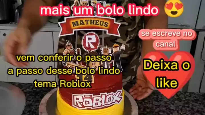 Bolo Tema ROBLOX Para Meninas, 💻 Já está a venda meu curso online de  confeitaria, mais informações no site:   ☎️ Aulas, By  Mundo Doce da Mari