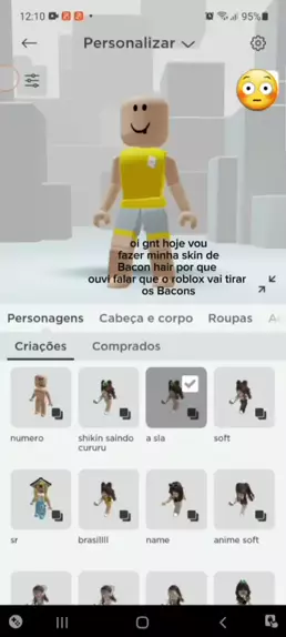 CapCut_como fazer skin fofinha de bacon no roblox