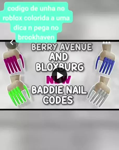 id de unhas no roblox