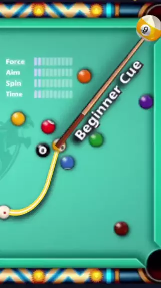 Ball Pool Ball Golden Break With Beginner Cue