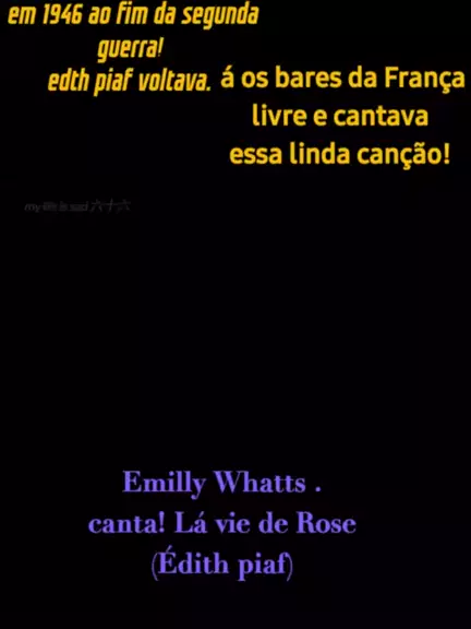Edith Piaf -La vie en rose with lyrics 
