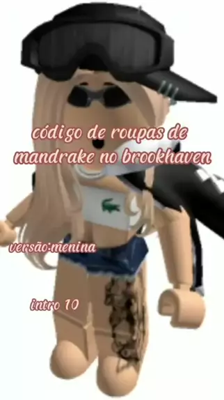 codigo de roupa de mandrake no roblox de menina