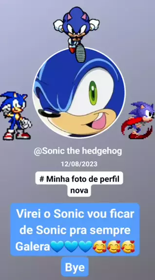 Memes sonic - Nova foto de perfil