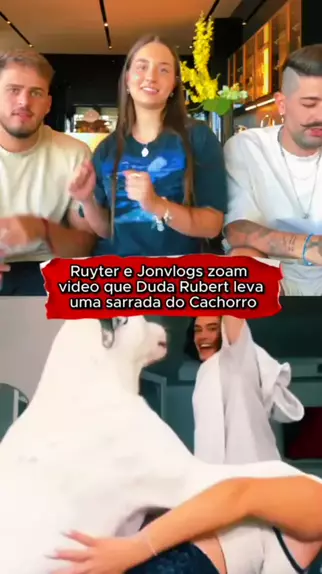 duda rubert dançando com seu cachorro